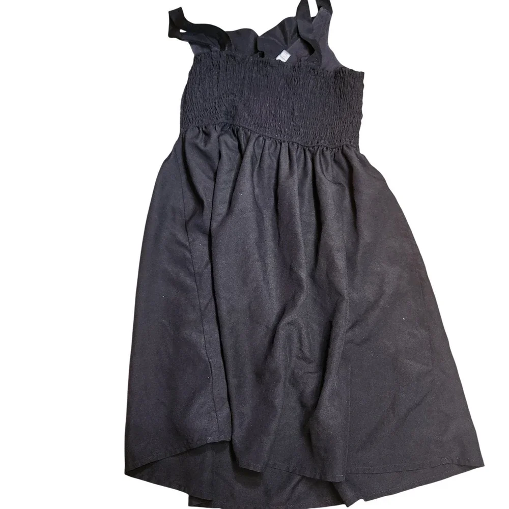 Xhilaration Black Sleeveless Peter‎ Pan Collar Fit Flare Dress S P - Picture 6 of 7